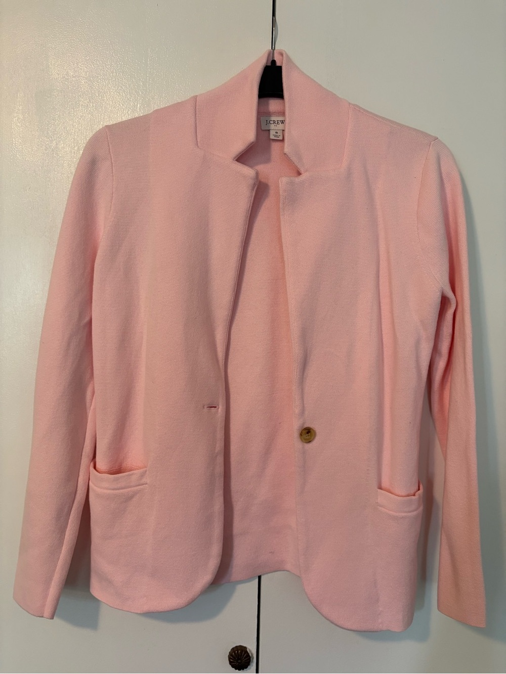 J. Crew Pink Schoolboy Sweater Blazer
